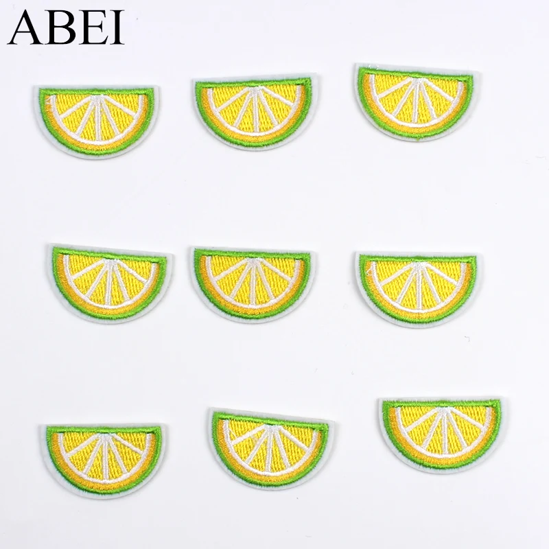 10 шт. нашивки в виде лимонов с утюгом милые наклейки фруктами из мультфильма