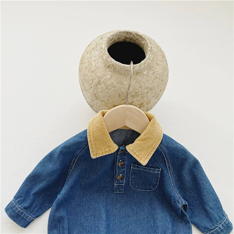 

Melario Baby Rompers Spring Newborn Baby Clothes Girls Boys Long Sleeve Denim Jumpsuit Kids Baby Outfits Baby Bodysuit 6-24M