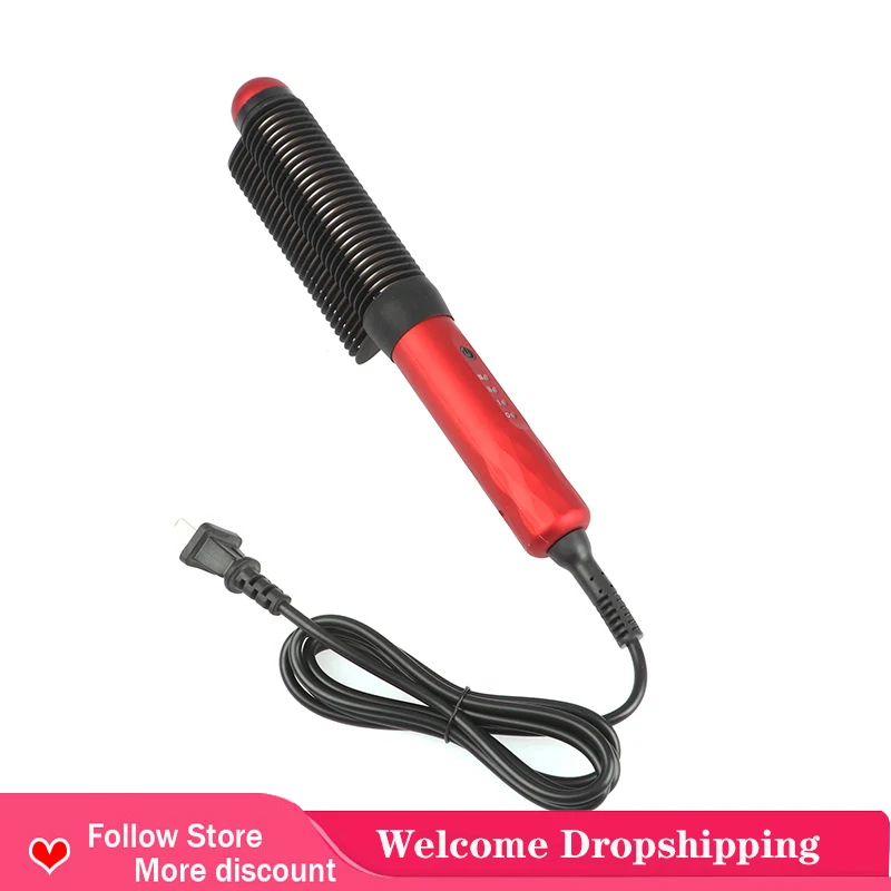 

Pro 2 In 1 Hair Curler Straightenertemperature Control Negative Ion Hair Care Iron Anti-Scalding Dual-Use Curl Straight Comb