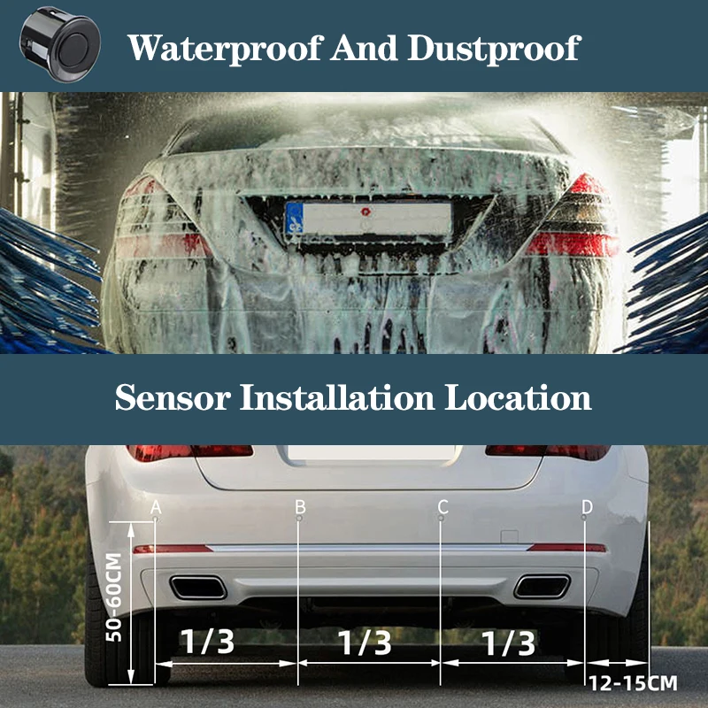 SINOVCLE комплект автомобильных датчиков парковки зуммер/светодиодный дисплей/ЖК