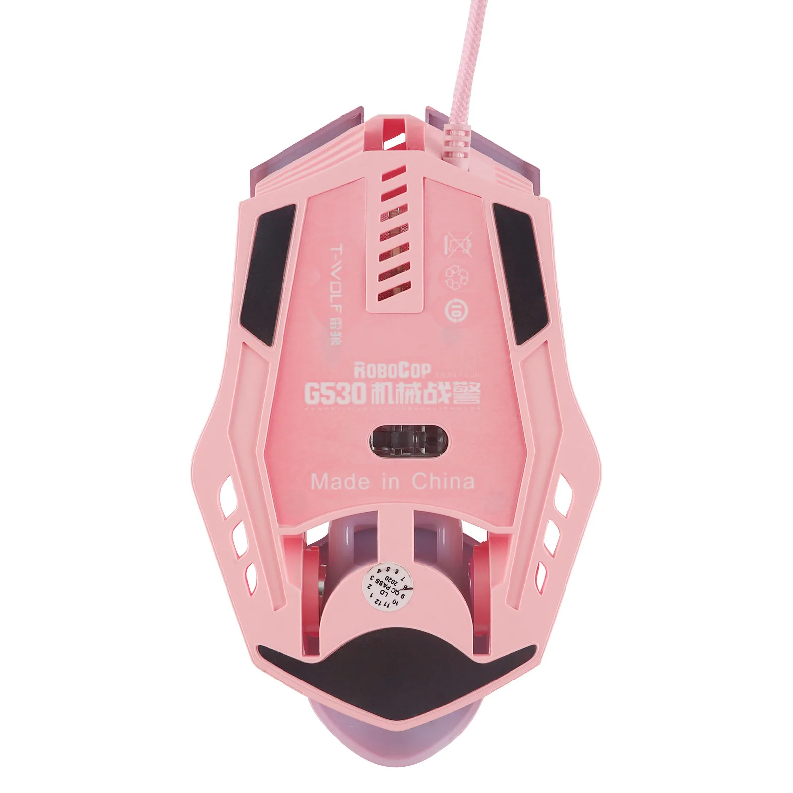 

Wired Gaming Mouse Weighted Design Professional Mause Ergonomic Optical 6400 DPI USB Colored LED Gamer Pink Mice For Laptop PC