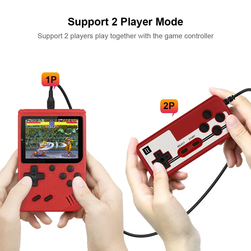Retro Portable Mini Handheld Video Game Console 8-Bit 3.0 Inch Color LCD Kids Player Built-in 400 games | Электроника