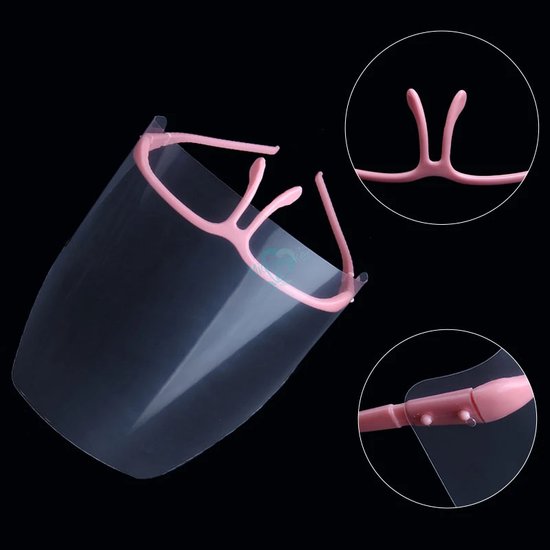 New Dental Protective Detachable Visors Adjustable Full-Face Film Shield 10 PCS Transparent visors+1 Frame |