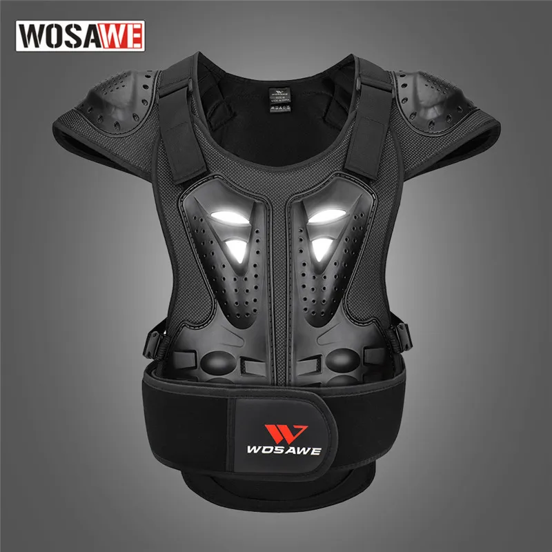 WOSAWE Motorcycle Armor Vest Racing Chest Protector Cycling Motocross Off-Road Ski Body Protective Snowboarding Jackets Adult
