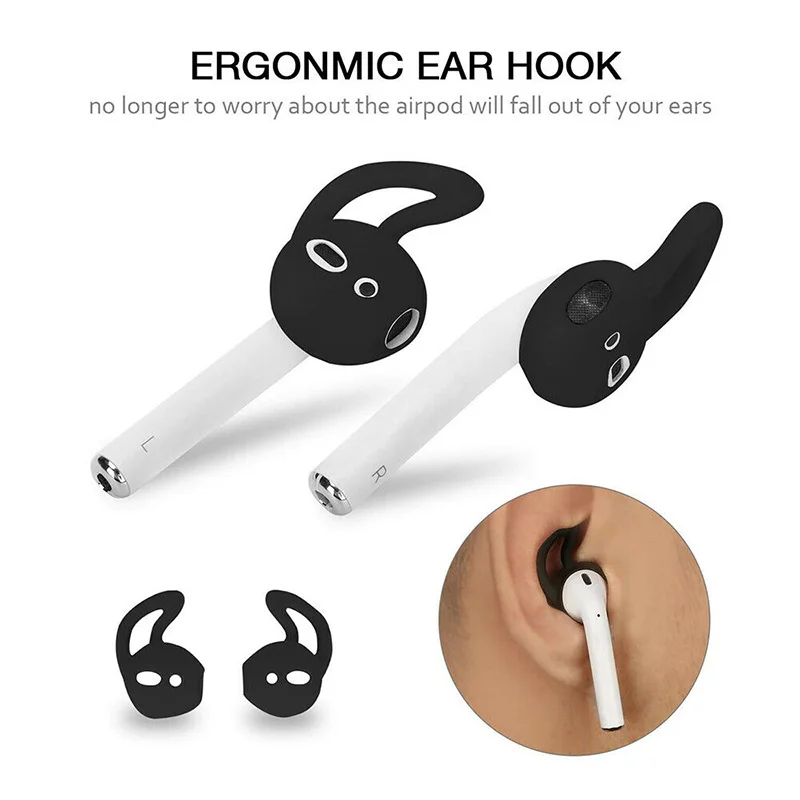 6 шт./компл. силиконовый беспроводной чехол для наушников с Bluetooth Apple Airpods 1 2