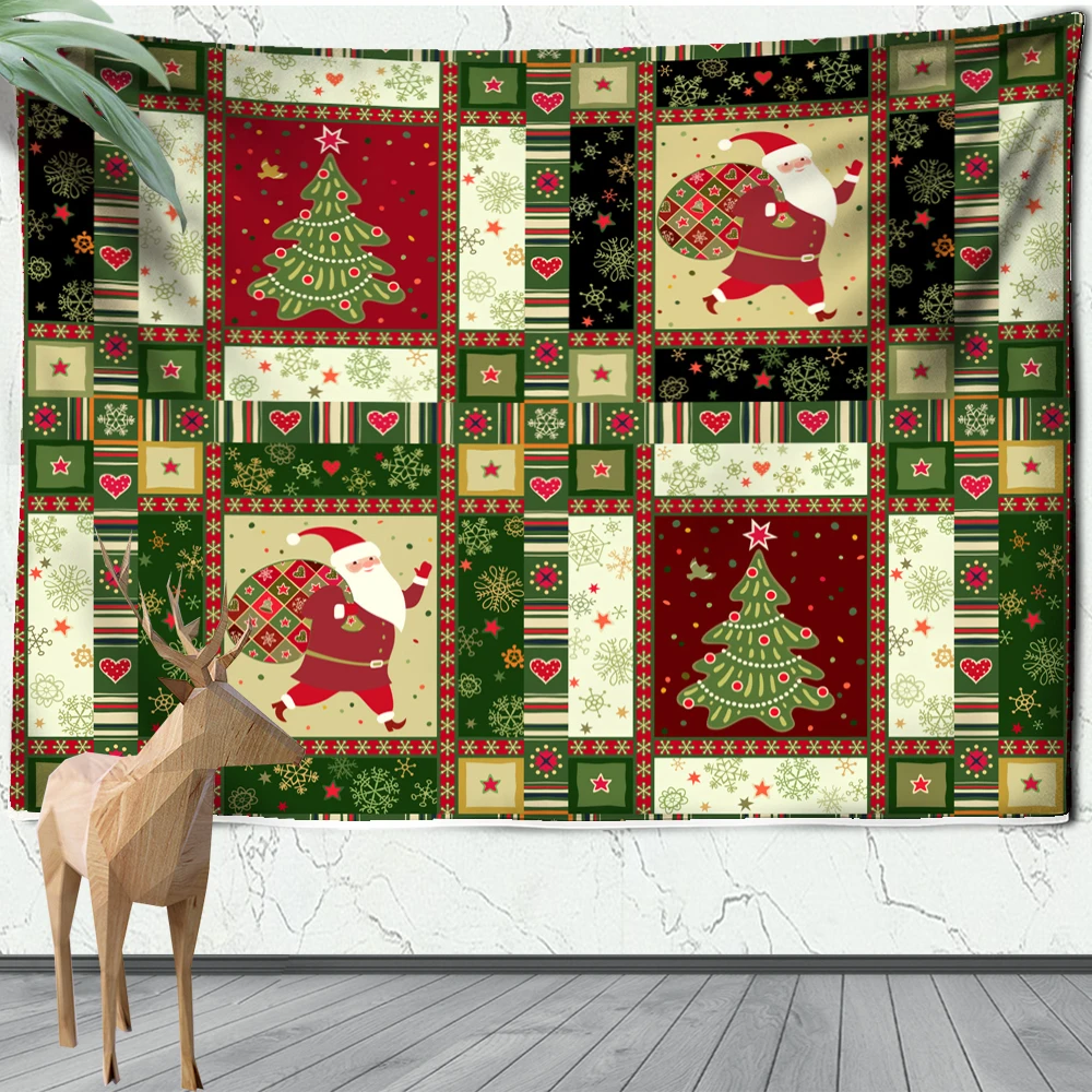 

Гобелен с Санта-Клаусом, новогодние подарки для праздников, настенный милый мультяшный кедровый Декор для комнаты, домашний декор