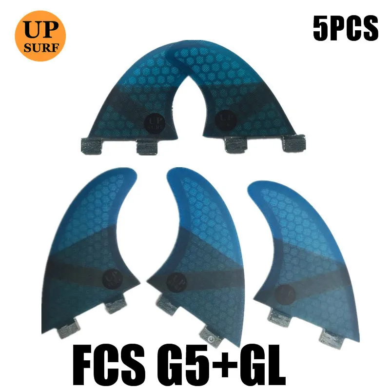 G5GL 5pcs blue Upsurf логотип FCS плавники G3/G5/GL с винтами и ключ плавники сумка для серфинга сотовый плавник Стекловолокна Плавники FCS Quilhas плавники - Цвет: G5GL 5pcs blue