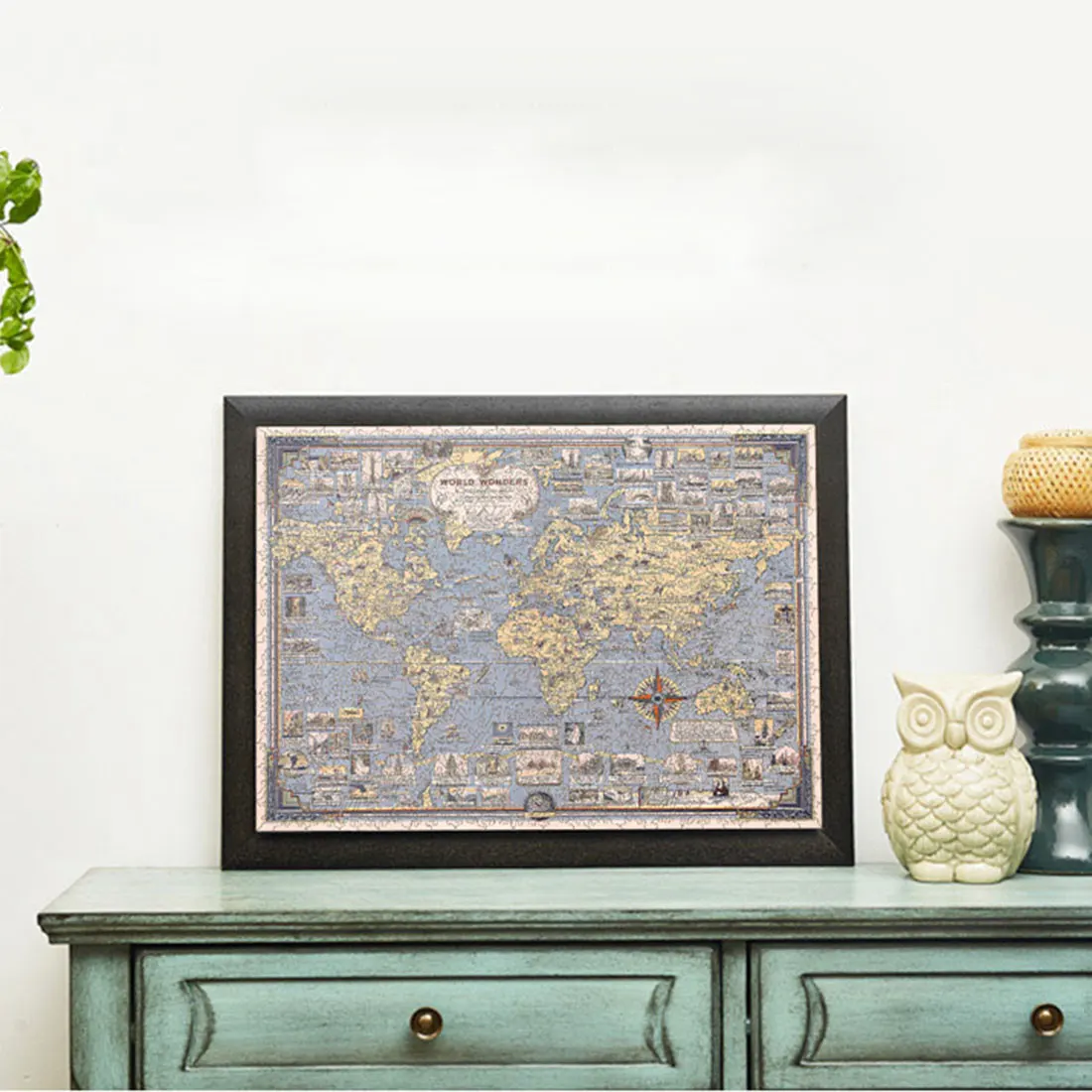 

712Pcs World Map Series Wooden Irregular Puzzle Intellectual Educational Game - World Map