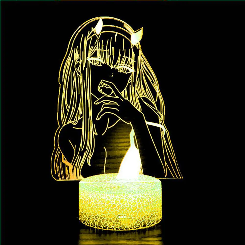 

The latest anime zero two LED table lamp characters children gadgets girl comics birthday gifts 3D night light dear Franks