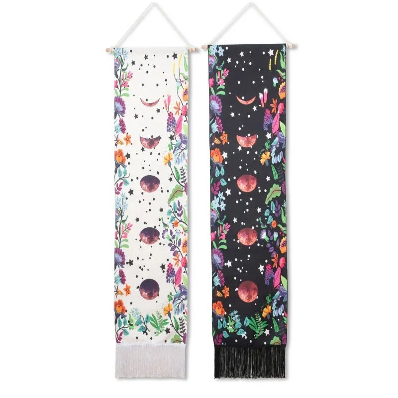

Two Pieces Bohemian Tassel Soft Durable Tapestry Home Living Room Hanging Decoration