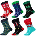 Рождественские носки для женщин, милые мужские носки с изображением лося, Мультяшные хлопковые дизайнерские носки в стиле Харадзюку, рождественский подарок для женщин