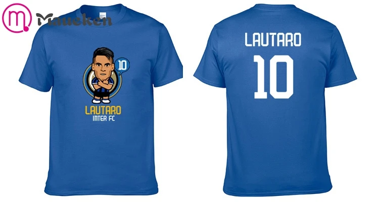 Новинка 2019 года Romelu Lautaro 10 inter milan футболка с героями мультфильмов хлопковая