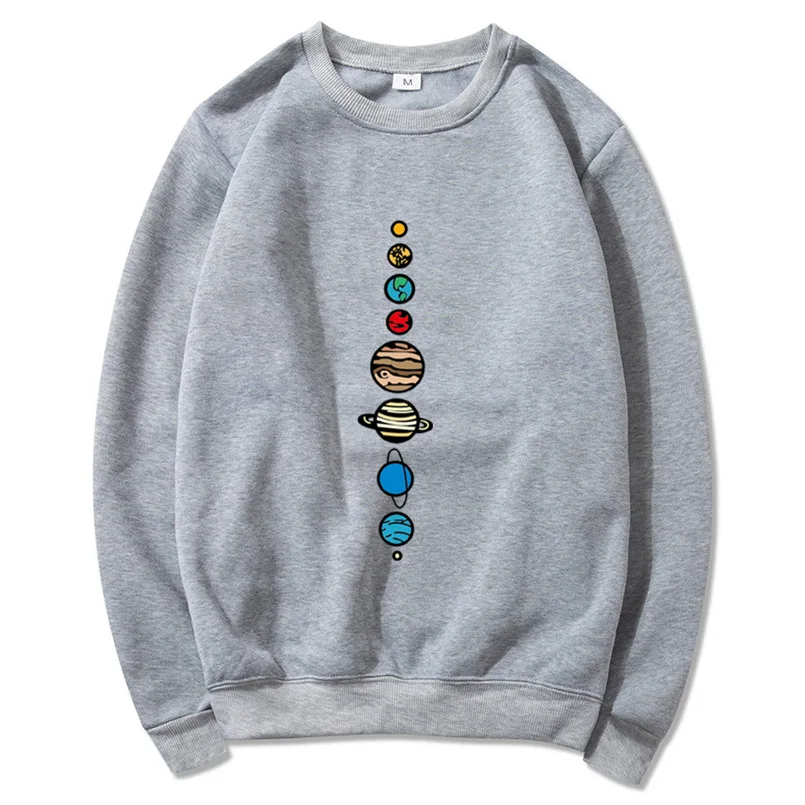 

Hoodie Planets Colour hoodie Solar system hoodie Autumn Winter Warm Fleece High Quality Sweatshirts