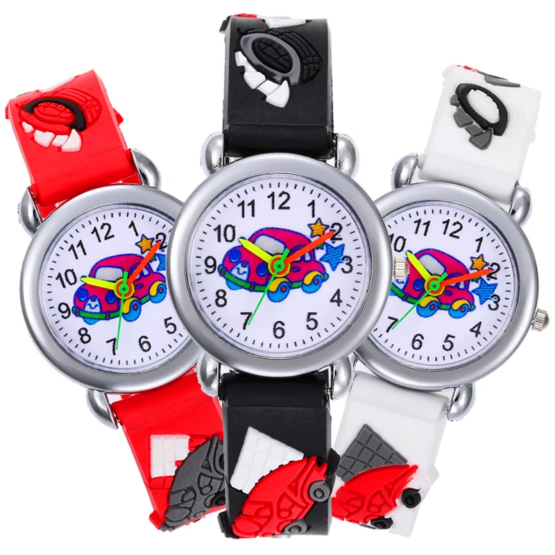 Детские часы с мультипликационным суперкаром для девочек мальчиков учеников