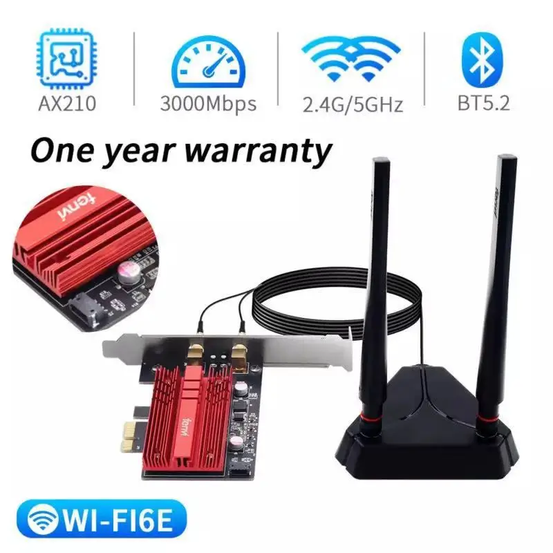 Wi-Fi 6E Wi-Fi-карта Intel AX210 2 4 ГГц/5G/6 ГГц 5374 м BT 5 AX200 PCIe беспроводной сетевой адаптер PCI
