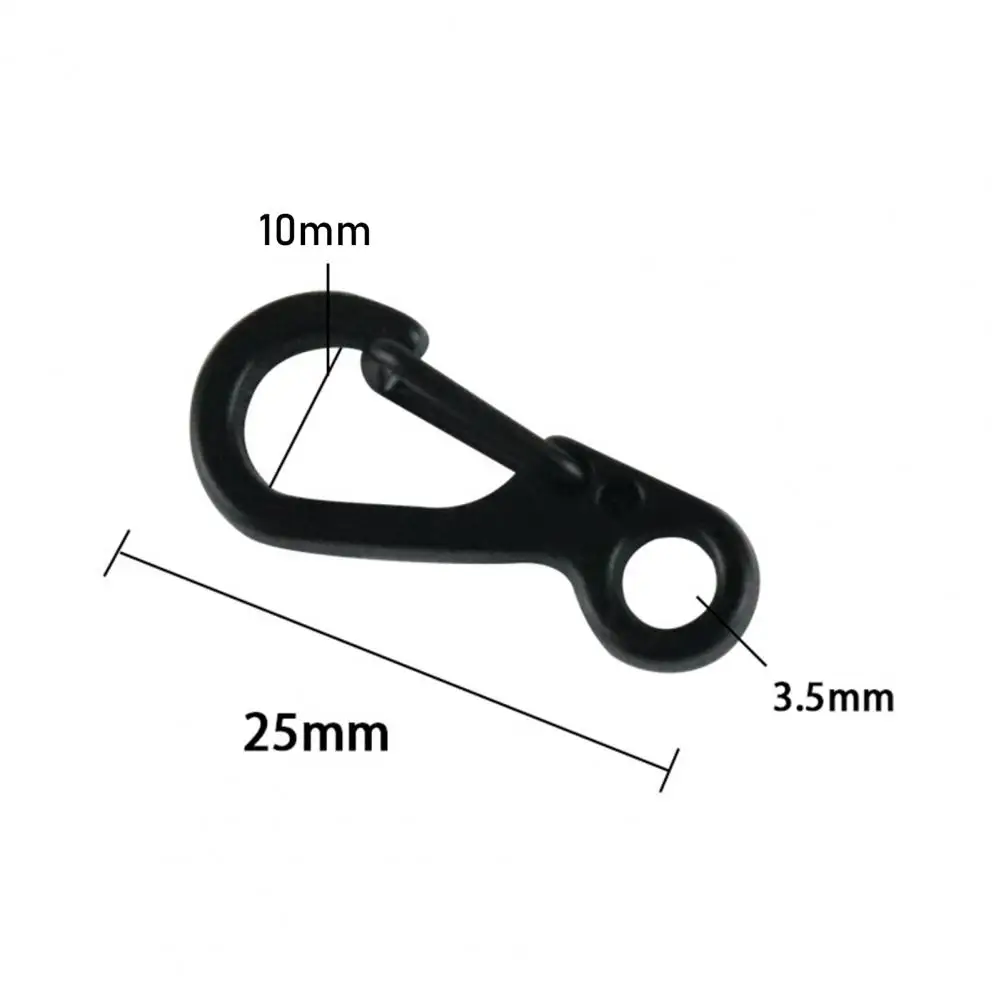 

10Pcs Buckles Sturdy Multi-functional Aluminum Alloy Ring Key Fob with Mini Spring for Outdoor Activities camping
