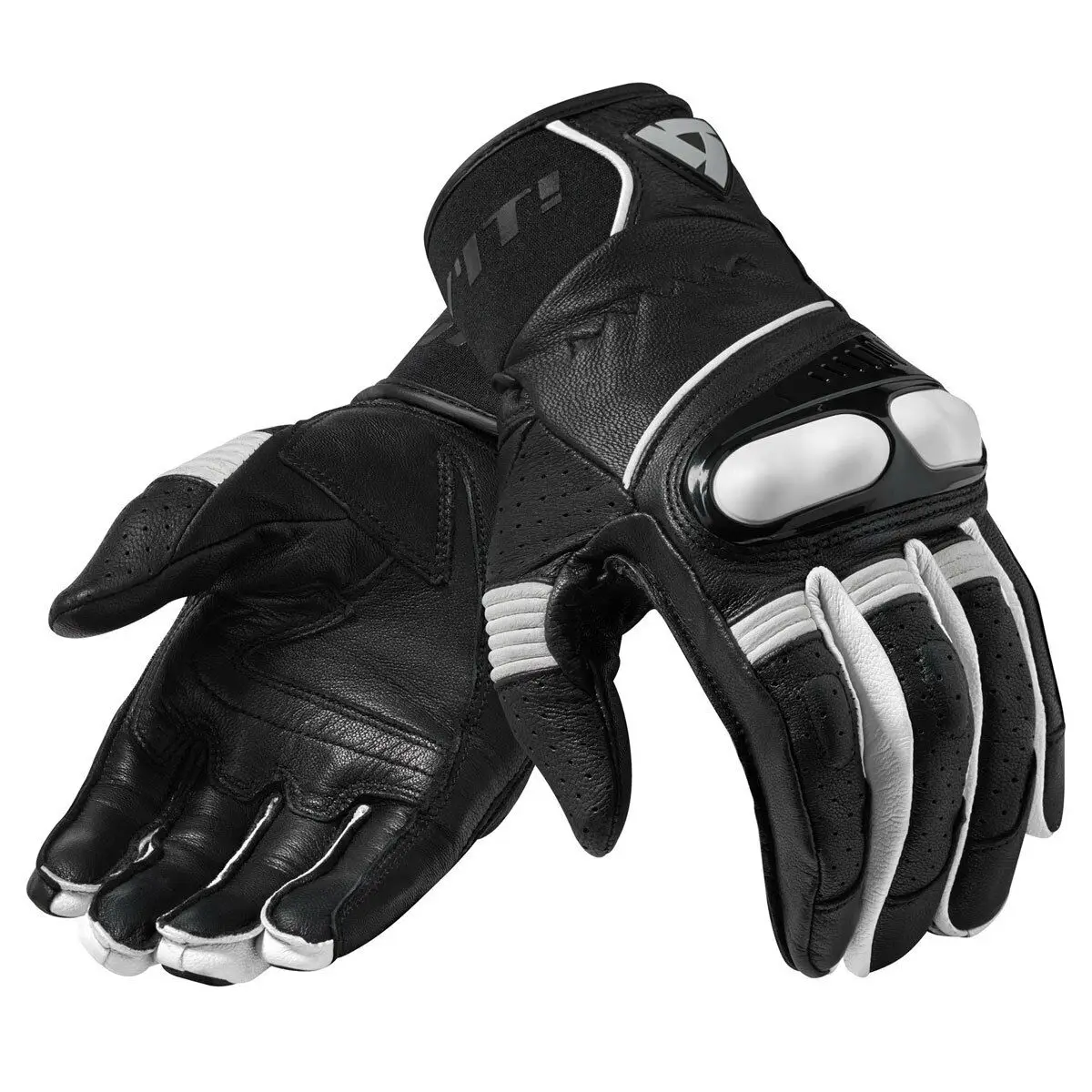 

NEW Revit Hyperion Short Leather Motorcycle Gloves Black Neon Black Racing Gloves Genuine Leather Motorbike Gloves