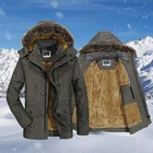 Куртка мужская зимняя с капюшоном, флисовое пальто, Повседневная ветровка, плотная теплая парка, верхняя одежда, большие размеры 7XL