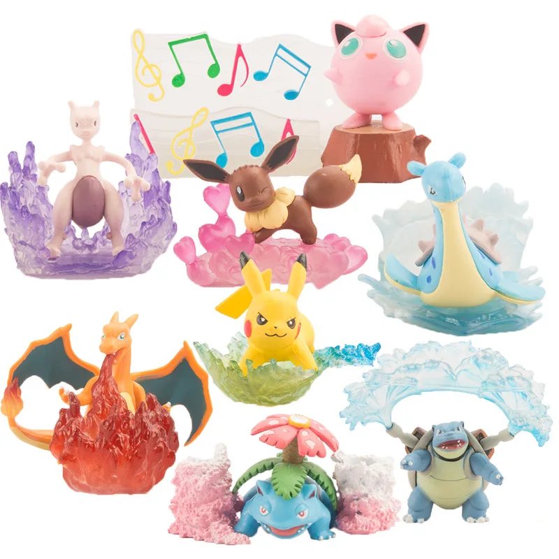 TAKARA TOMY Покемон Пикачу Mewtwo белка Charizard Eevee Venusaur Аниме Фигурка модель игрушка