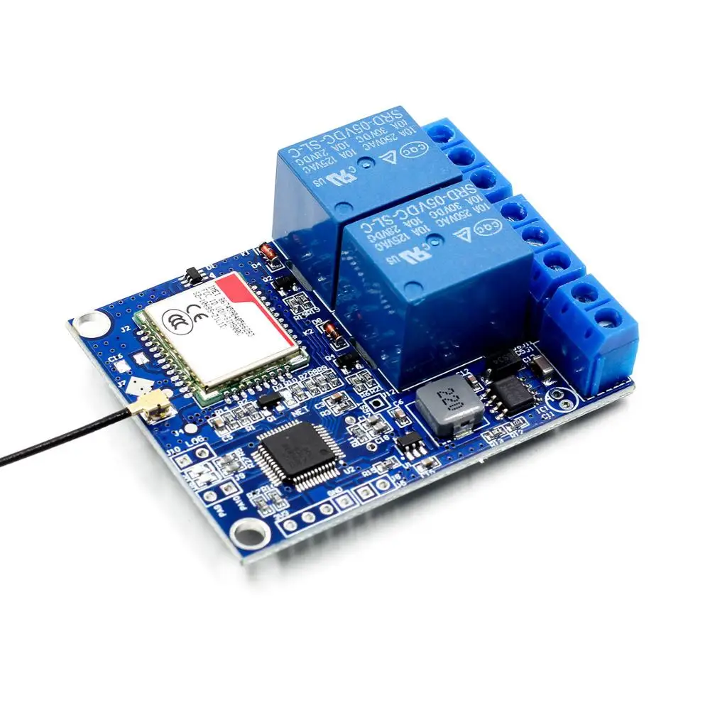 2 канальный релейный модуль SMS GSM удаленный Управление переключатель SIM800C STM32F103C8T6