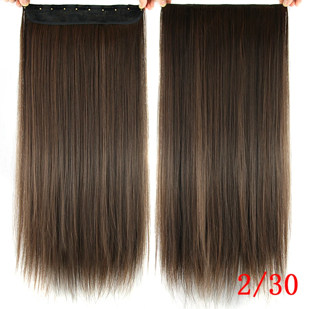 Straight 230 Soowee 60 см Длинные Синтетические волосы на заколках для наращивания волос термостойкие шиньоны натуральные волнистые волосы - Цвет: Straight 230