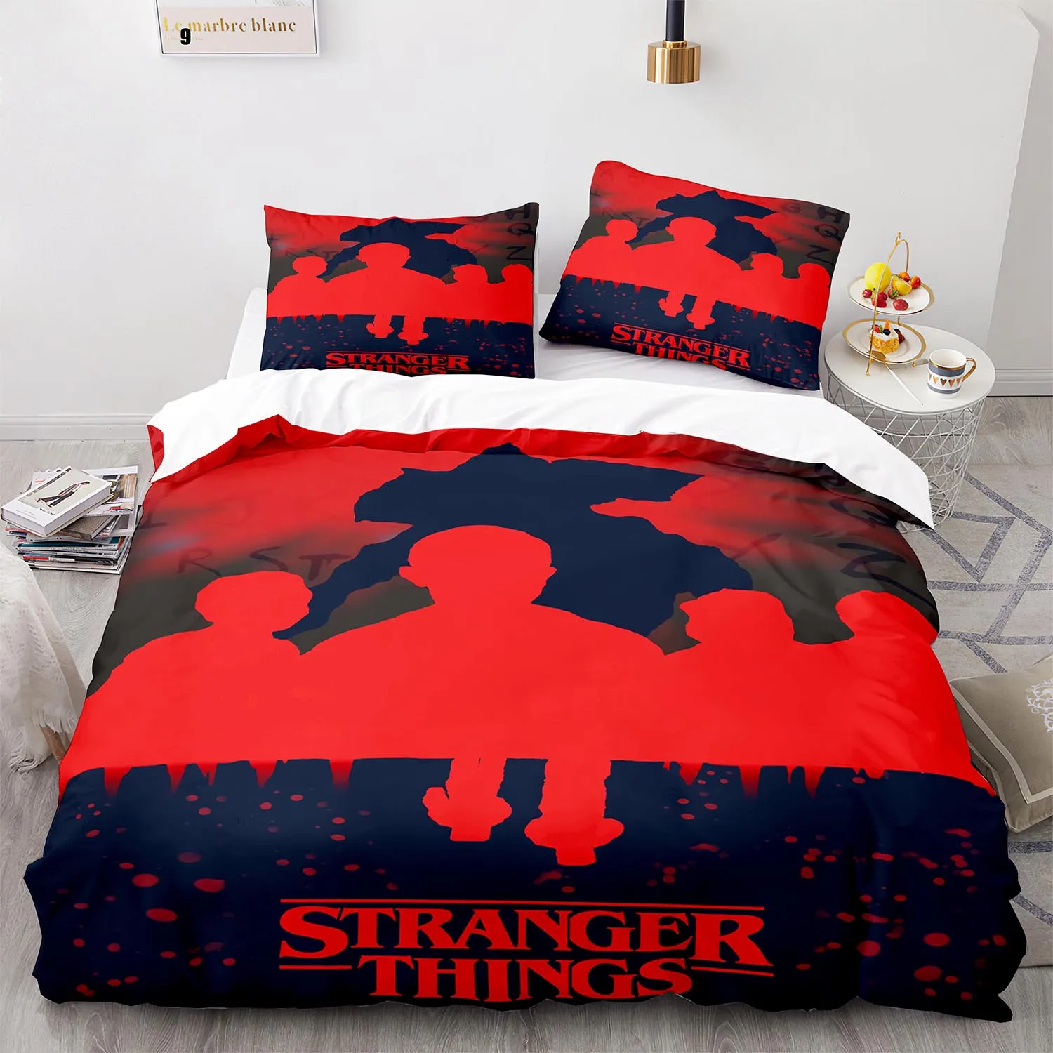 

Stranger Things Bedding Set Single Twin Full Queen King Size Stranger Things Bed Set Children's Kid Bedroom Duvetcover Sets 016