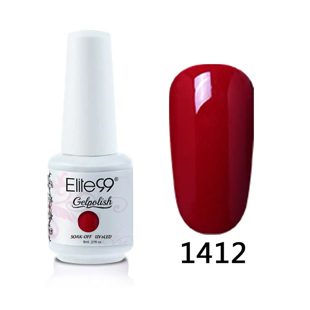 1412 Elite99 8 мл Гель-лак для ногтей Vernis Полупостоянный лак для ногтей УФ-гель лак для ногтей эмаль для маникюра Лак для ногтей - Цвет: 1412