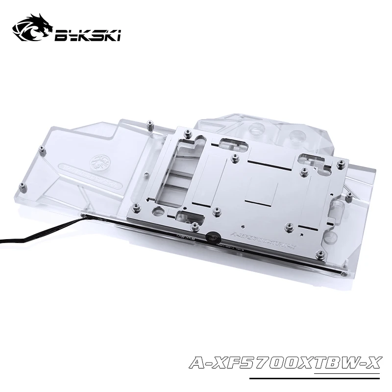 Водяной блок Bykski GPU для XFX RX 5700 XT THICC III ULTRA 8G графическая карта MOBO AURA SYNC 12 В/5 В|Кулеры