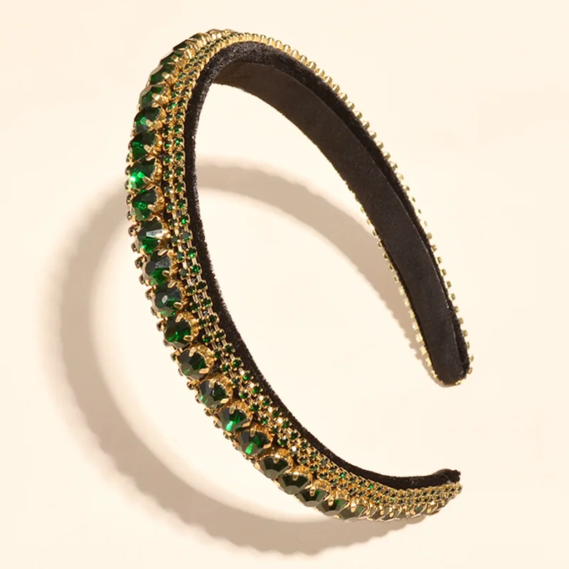 

Colorful Baroque Rhinestone Jewel Hairband for Women Graceful Slim Side Headband Hair Bands Head Hoop Girls Hair Accessories