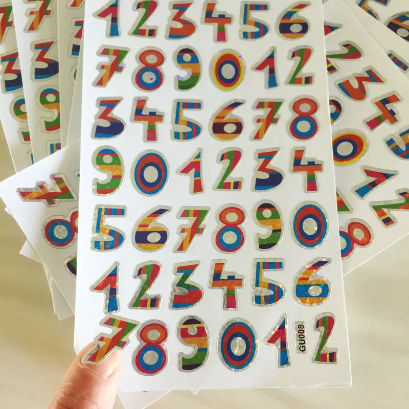 

Наклейки с лазерными цифрами, 1 шт.