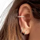 Серьги-гвоздики с фианитом женские, маленькие разноцветные Круглые золотистые украшения для ушей в стиле шик, спиральный для хряща козелка уха, 8 мм