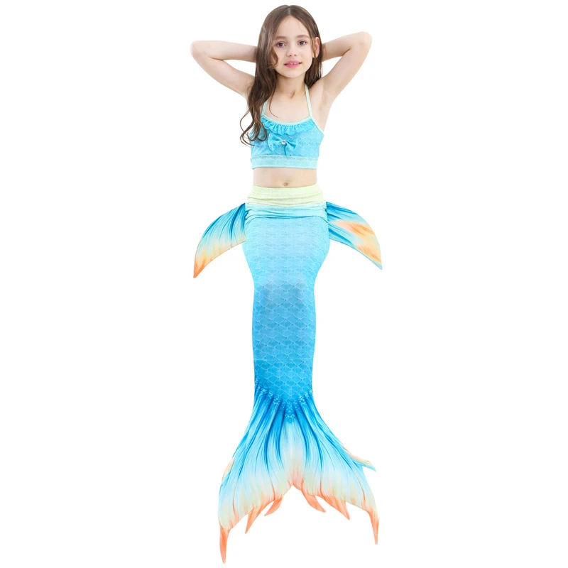 Бикини для девочек купальник с юбкой годе Детский костюм косплея детский