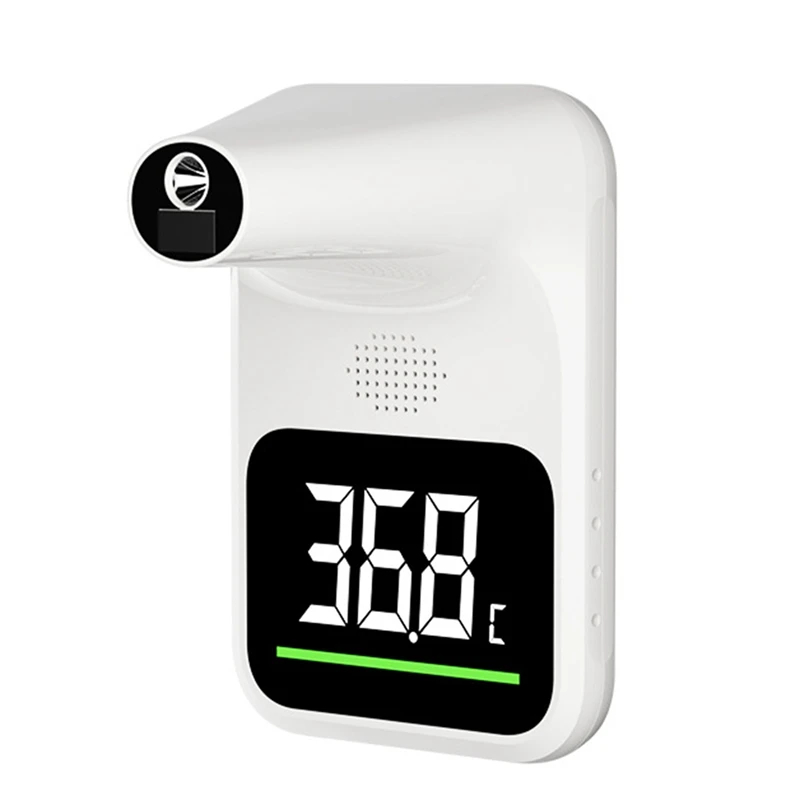 

Wall Mounted Body Thermometer Infrared Forehead Thermometer LED Dual Screen Display For Public Places Adults Child Elder