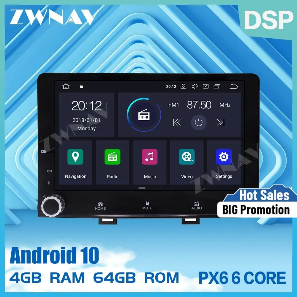 Автомагнитола PX6 DSP Android 10 0 мультимедийный DVD видео плеер GPS для KIA RIO 2017 2018 Navi аудио
