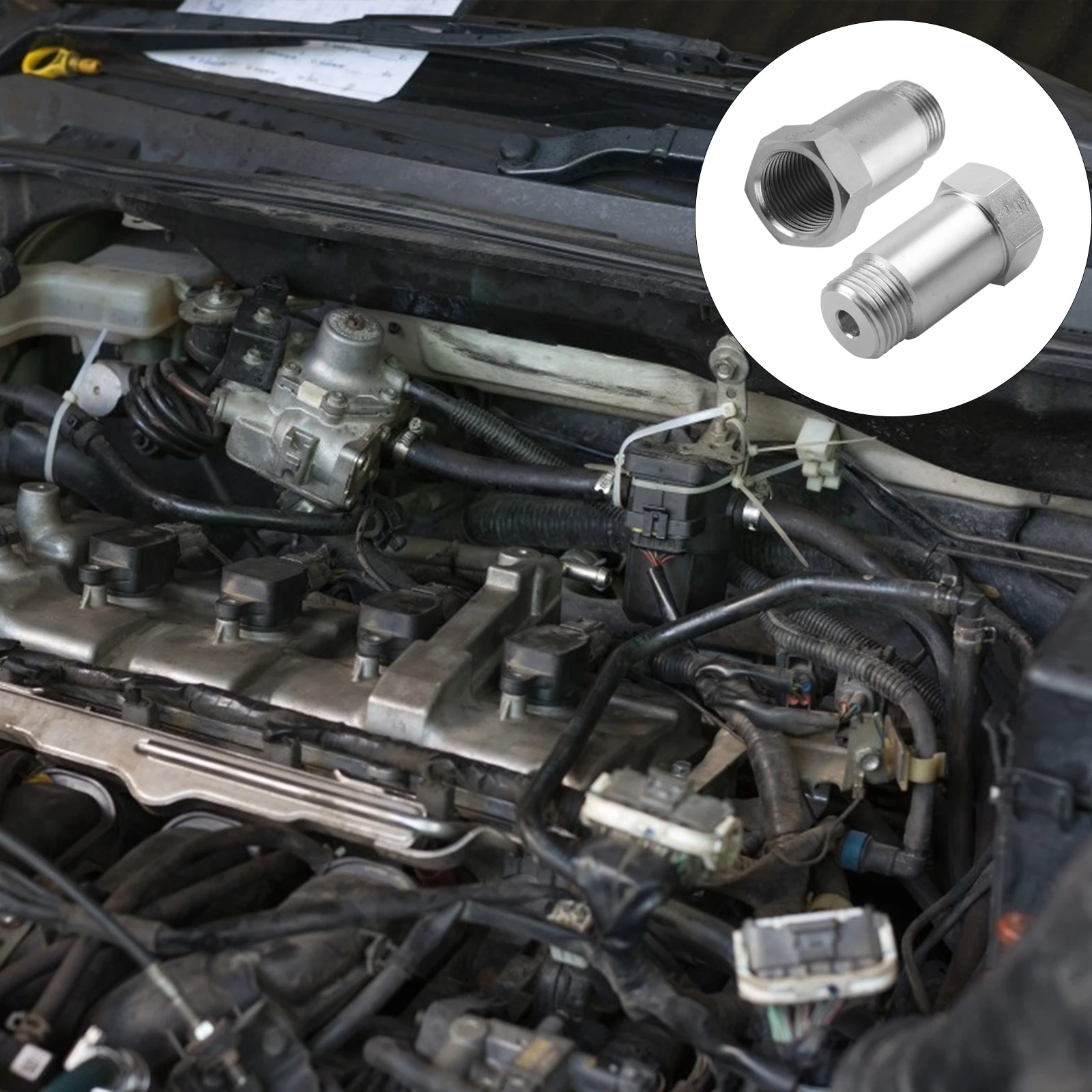 

Oxygen Sensor Fitting Bung Durable Material Straight Threaded Weld Bung Plug45mm