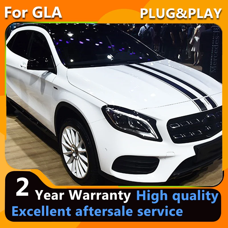

YCYON для Benz GLA 200 220 260 фары 2016-2018 GLA передняя светодиодный ная фара, динамический сигнал поворота, светодиодный объектив в сборе