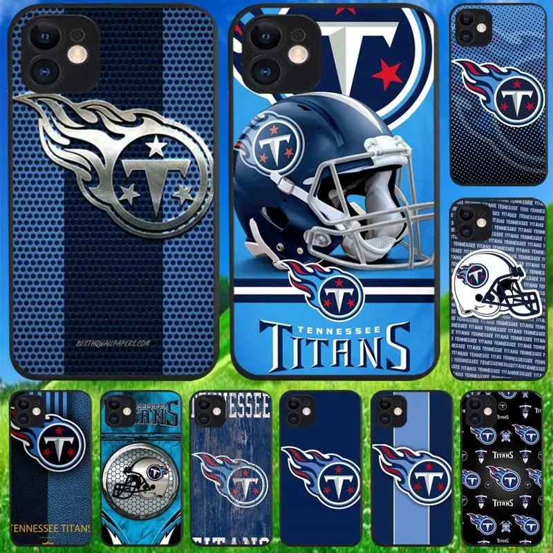 

0 Tennessee Titans Black Soft Phone Case For Iphone 6 6s 7 8 Plus XR X XS 11 12 Pro Mini Max