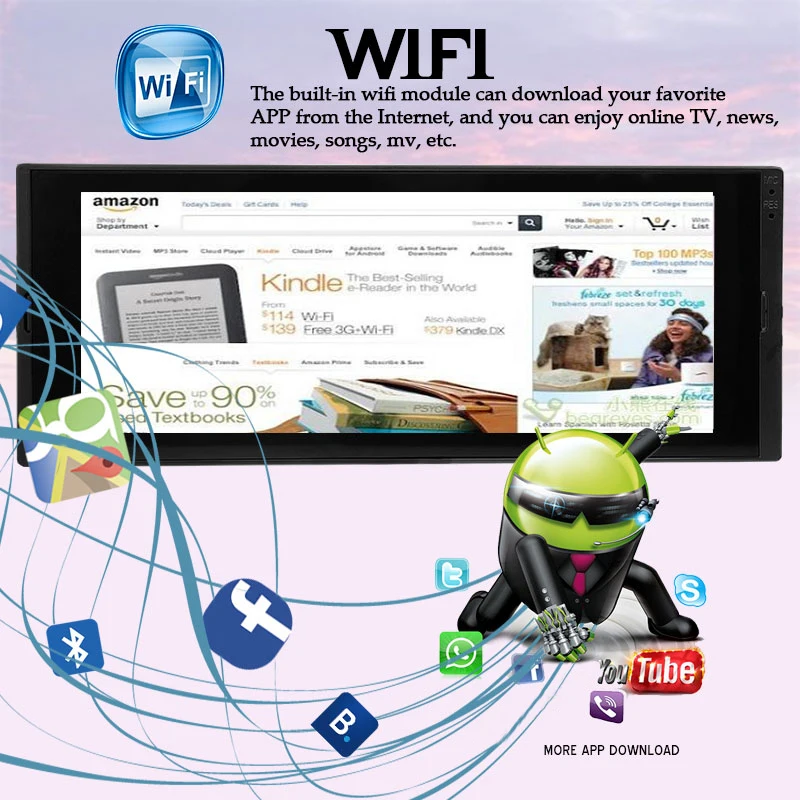 Автомагнитола 1 Din Bluetooth 6 9 дюйма mp5-плеер Авторадио стереомагнитола видео Android 8.1