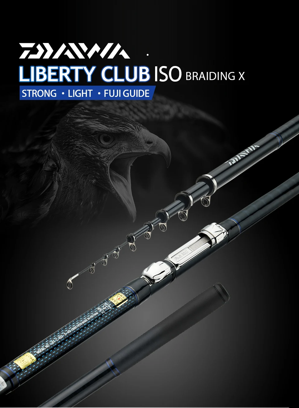 Daiwa LIBERTY CLUB ISO Удочка 3,9 4,5 м/5,3 м fuji направляющие кольца fuji катушка сиденье углеродное волокно тело Рок Удочка Снасть