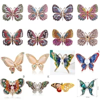 dropping large crystal rhinestones butterfly brooches for women spring insect brooch pin coat brooch fashion costume jewelry