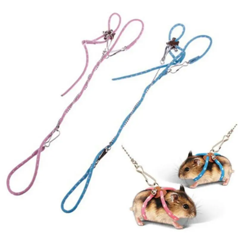 

New Small Pet Adjustable Soft Harness Leash Bird Parrot Mouse Hamster Ferrets Rat Pet Pig Leash