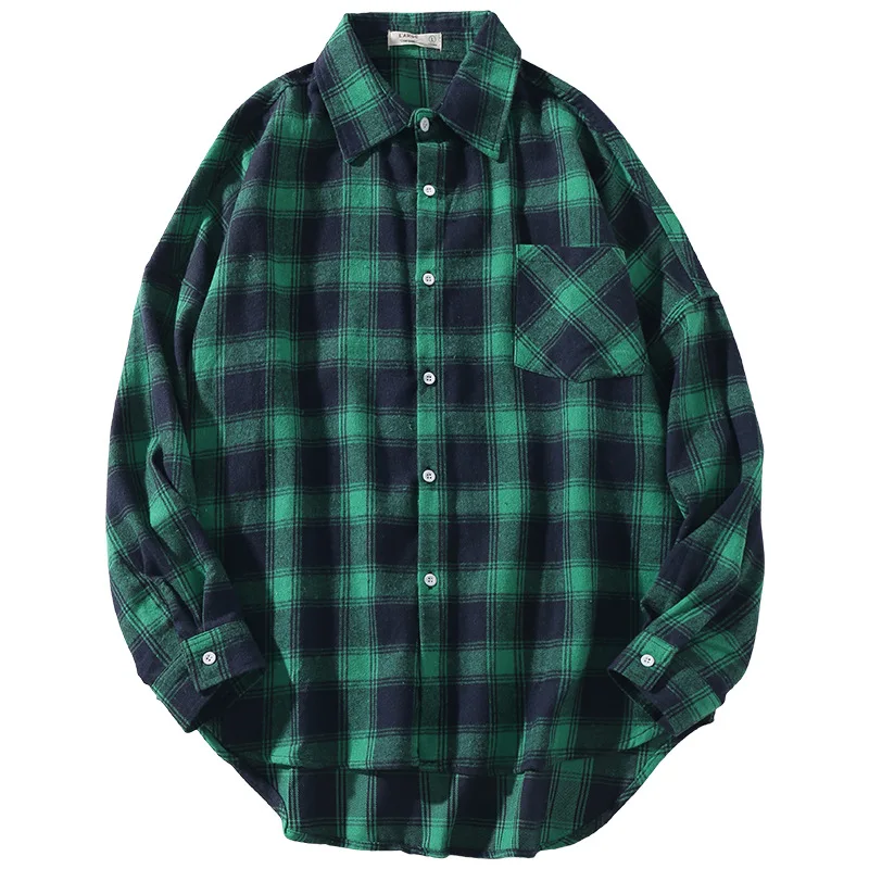 Brand 2022 Spring Autumn Long Sleeves New Flannel Collar Kor