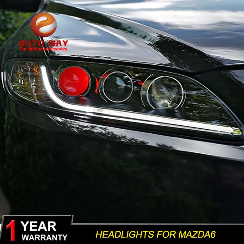 Автомобильный Стайлинг чехол для передней фары mazda 6 M6 2004 2013 светодиодный ные DRL