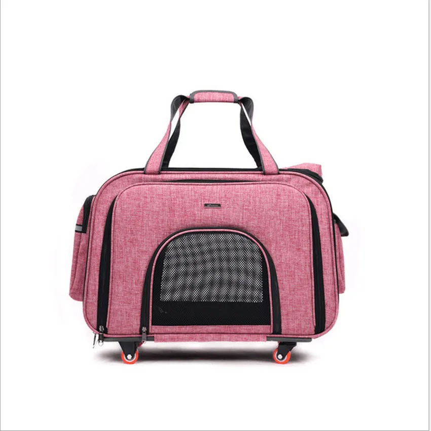 

Multi-pet Hand-held Travel Trolley Protable Pets 10KG Pet Strollers Lever Expansion Box Cat Dog Go Out Carrying Pull Pole Bag