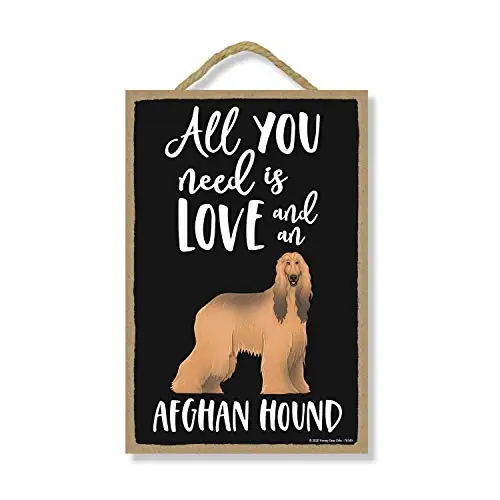 

All You Need is Love and an Afghan Hound, Funny Wooden Home Decor for Dog Pet Lovers, Hanging Decorative Wall Sign,