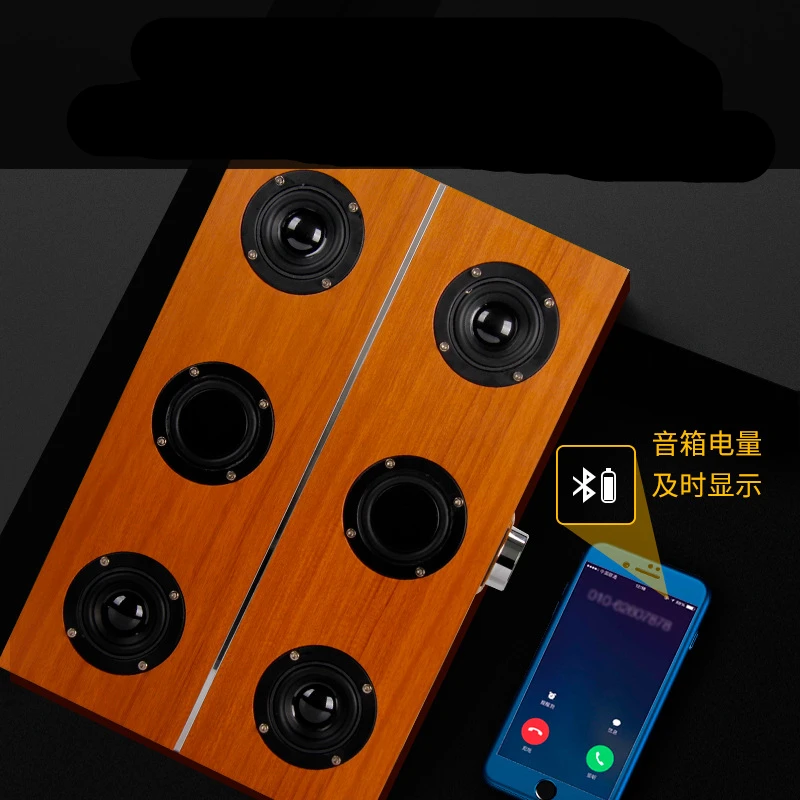 Мобильный Bluetooth динамик беспроводной деревянные вставные КАРТЫ портативный звук