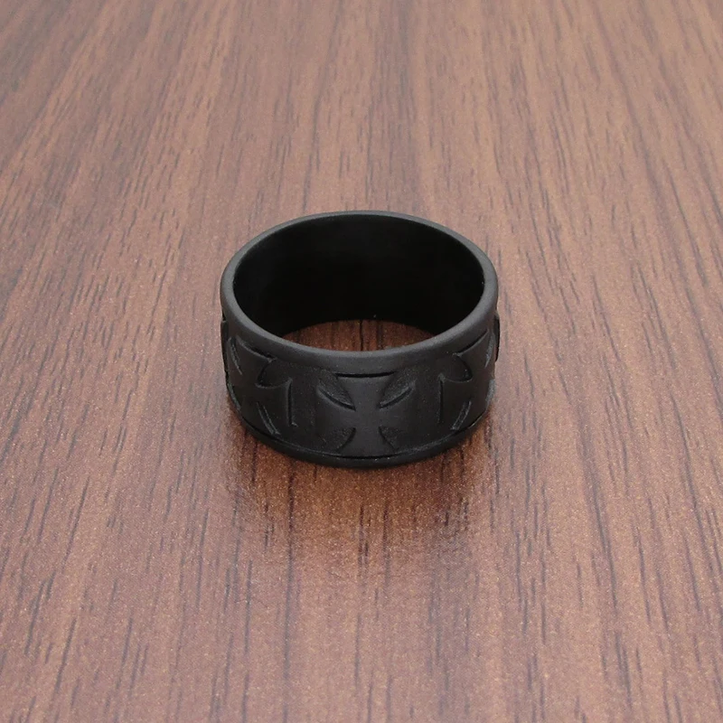 Мужское Винтажное кольцо с черным матовым покрытием из нержавеющей стали