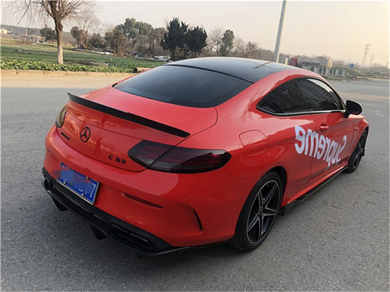 Задний бампер Mercedes W205 из углеродного волокна задний спойлер FD Style для BENZ C Class