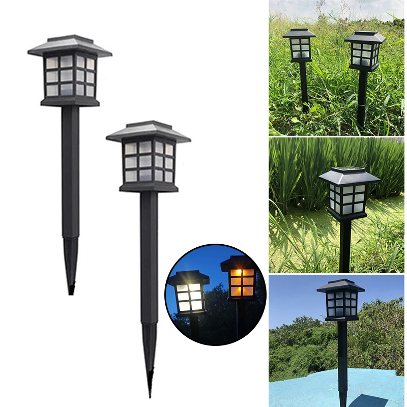 

2/6 PCS Solar Garden Pathway Light IP65 Waterproof LED Inserting Lamp 15inch Tall Ground Plug Outdoor Decor for Lawn FBS889