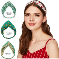 fashion women lion print bandanas hairbands girls bohemian hair bands headbands cross turban bandagehair accessories 2020